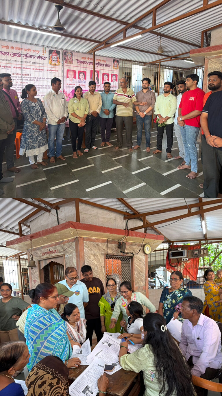 सेवादल आळी सन्मित्र मंडळातर्फे मोफत शरीर तपासणी व आरोग्य मार्गदर्शन शिबिर